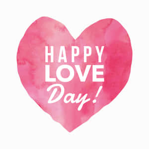 Happy Love Day Heart Greeting Wallpaper