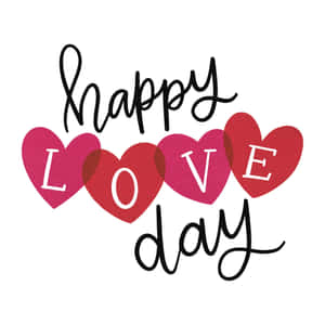 Happy Love Day Hearts Graphic Wallpaper