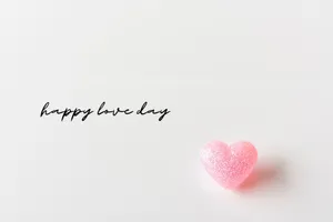 Happy Love Day Pink Heart Wallpaper