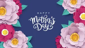 Happy Mothers Day Floral Greeting Wallpaper