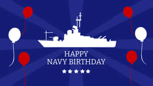 Happy Navy Birthday Celebration Wallpaper