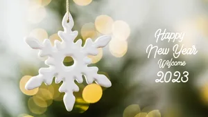 Happy New Year 2023 Snowflake Wallpaper