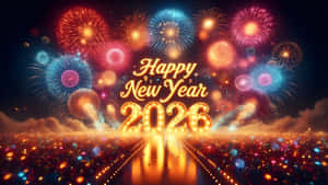 Happy New Year 2026 Celebration Wallpaper