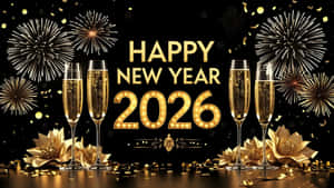 Happy New Year 2026 Celebration Wallpaper