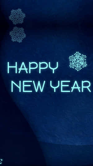 Happy New Year Snowflakes Iphone Wallpaper