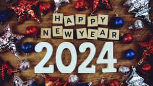 Happy New Year2024 Celebration Wallpaper