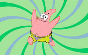 Happy Patrick From Aesthetic Spongebob Cartoon Wallpaper