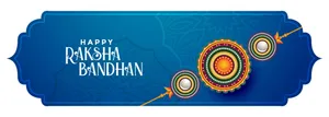 Happy Raksha Bandhan Banner Wallpaper