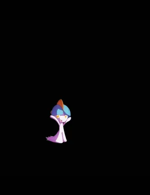 Happy Ralts In Black Background Wallpaper