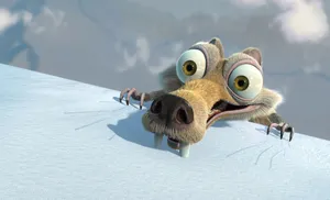 Happy Scrat Ice Age Dawn Of The Dinosaurs Wallpaper