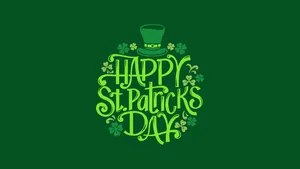 Happy St Patricks Day Green Background Wallpaper