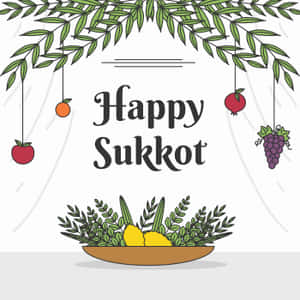 Happy Sukkot Greeting Card Wallpaper