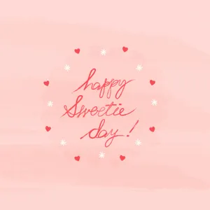 Happy Sweetie Day Greeting Wallpaper