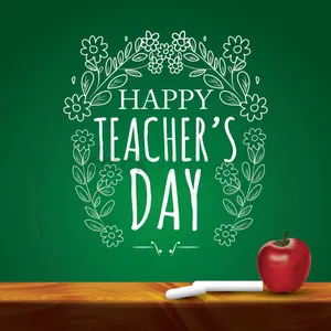 Happy Teachers' Day Chalkboard Wallpaper