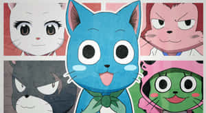 Happy The Blue Exceed From Fairy Tail Wallpaper