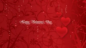 Happy Valentine’s Day Decorative Swirls Wallpaper