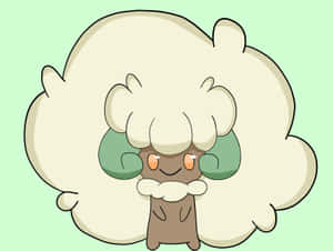 Happy Whimsicott Green Background Wallpaper