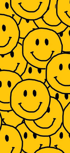 Happy Yellow Smiley Faces Pattern.jpg Wallpaper