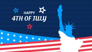Happy4thof July Statueof Liberty Graphic Wallpaper