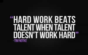 Hard Work Beats Talent Quote Wallpaper
