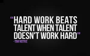 Hard Work Beats Talent Quote Wallpaper