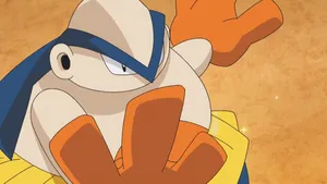 Hariyama In Action Against Opponent Wallpaper