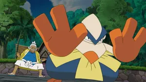 Hariyama In Field Wallpaper