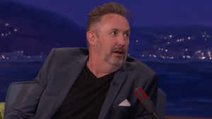 Harland Williams During T V Interview Wallpaper