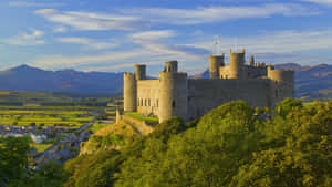 Harlech Castle Sunset Wales Wallpaper