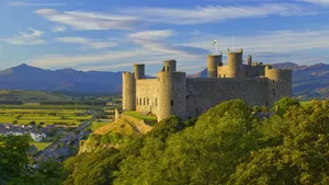 Harlech Castle Sunset Wales Wallpaper