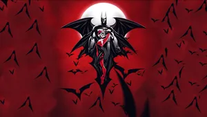 Harley Quinn And Batman In An Intense Face-off Wallpaper