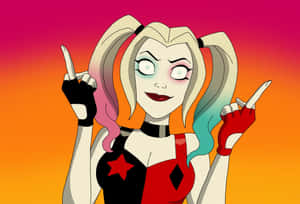 Harley Quinn And Her Crew In The Thrilling Anime Series Wallpaper