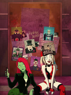 Harley Quinn And Poison Ivy: The Unstoppable Duo Wallpaper