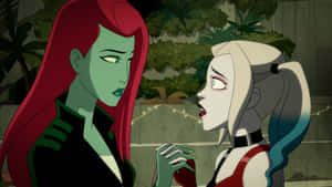 Harley Quinn And Poison Ivy - Unstoppable Duo Wallpaper