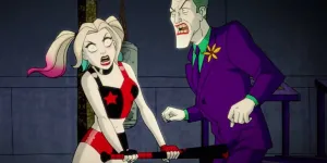 Harley Quinn Angryat Joker Cartoon Wallpaper