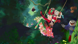 Harley Quinn Animated Jungle Adventure Wallpaper