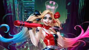 Harley Quinn Anime Style Artwork Wallpaper