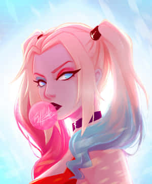 Harley Quinn Anime Style Artwork Wallpaper