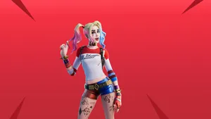 Harley Quinn Fortnite Manic Skin Wallpaper