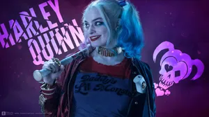 Harley Quinn In Suicide Squad - Unleashing Chaos Wallpaper