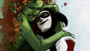 Harley Quinn Poison Ivy Embrace Wallpaper