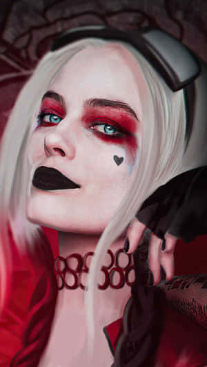 Harley Quinn Red Black Aesthetic Wallpaper