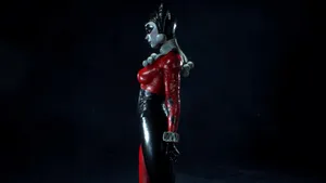 Harley Quinn Red Black Costume Wallpaper