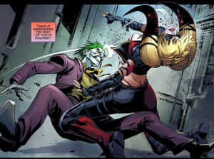 Harley_ Quinn_ Strikes_ Joker_ Cartoon Wallpaper