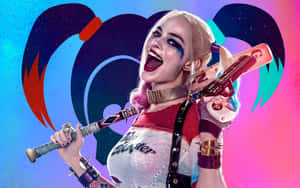 Harley Quinn Suicide Squad Bat Over Shoulder Wallpaper
