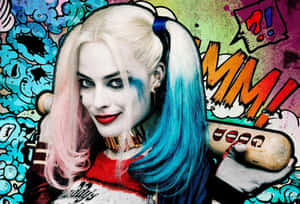 Harley Quinn Suicide Squad Comic Backdrop Wallpaper
