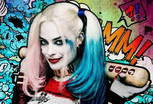Harley Quinn Suicide Squad Comic Backdrop Wallpaper