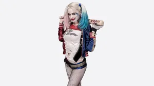 Harley Quinn Suicide Squad Costume Pose Wallpaper