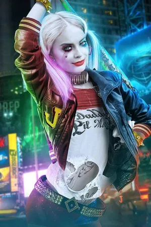 Harley Quinn Suicide Squad Vibrant Portrait Wallpaper