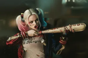 Harley Quinn With Bat Suicide Squad Wallpaper